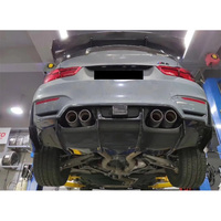 Diffuseur arrière de Style PSM avec lumière pour BMW M3 M4 F80 F82 aileron arrière en Fiber de carbone véritable