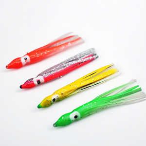 Prezzo di Fabbrica Esche Morbide da 4,2g 5,8g 6,5g 12,2g 20g in 20 Colori, Gonnellino in Gomma a Calamaro, Gonnellini Luminosi in Silicone a Calamaro per la Pesca Notturna - Product Image 1