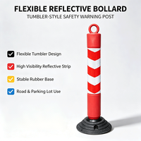 Poteau de signalisation routière réfléchissant en plastique moulé par soufflage, type bollard anti-collision pour parking, barrière de circulation Cyjt