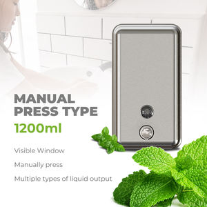 Dispensador de Jabón Líquido Manual Comercial de Acero Inoxidable Ecológico Montado en Pared 1200ml Súper Duradero - Product Image 2