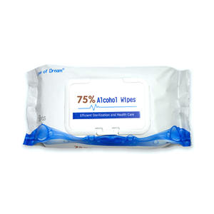 ผ้าเช็ดทำความสะอาดฆ่าเชื้อโรคและฆ่าเชื้อโรคด้วยแอลกอฮอล์ 75% - Product Image 1