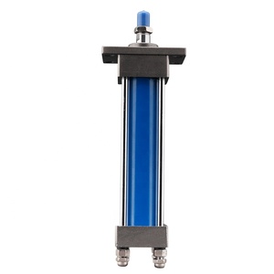 Cilindro hidráulico telescópico de bypass para dirección de camión volquete invertido, grúa móvil y uso agrícola, con rótula de dirección y tirante. - Product Image 3
