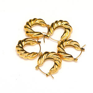 Mode transfrontalière Europe et États-Unis tempérament minoritaire exagéré boucles d'oreilles en forme de U femme titane acier 18K <span class=keywords><strong>g</strong></span> - Product Image 1