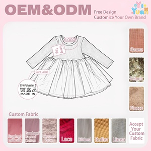 Bellissimo Vestito a Maniche Lunghe in Tulle a Costine Lavanda per Bambine, Ideale per Celebrazioni all'Asilo, Giornate di Gioco, Attività Indoor e Giochi di Travestimento - Product Image 2