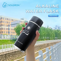 신상품 300ML 스테인리스 스틸 알칼리 물 플라스크 10OZ 활성 수소 휴대용 알칼리 균형 물 컵