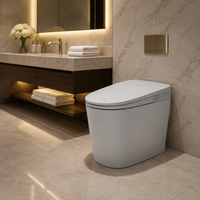 WC intelligent moderne ARROW avec cuvette allongée, installation murale, matériau céramique, drainage en S, siège chauffant
