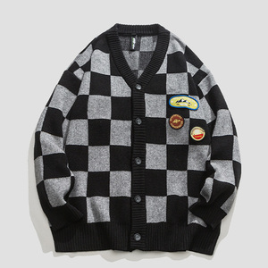 2024 Tùy Chỉnh Mùa Xuân Mùa Thu Mới Đến Người Đàn Ông Của Dài Tay Áo Sọc Nút Túi Thực Áo Khoác Giản Dị Cardigan Áo Len - Product Image 3