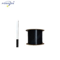 FTTH cable de fibra óptica para exteriores modo único, fibra G657A1, lszh, cable de caída de 1 núcleo negro