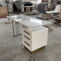 Bureaux de direction en Corian blanc pour la maison, meubles OEM, design simple, table d'étude