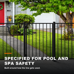 Child Safe Flat Pool Gate Aluminum UV Resistant Outdoor Entrance <b>Screen</b> for Residential Courtyard and Backyard Pools - Product Image 4