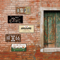 Carteles de chapa de metal con placa impresa vintage de 15x30cm personalizados al por mayor para decoración de vehículos de garaje de coche