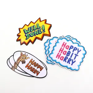 High quality Mixed Style Designs waterproof custom Recyclable vinyl logo PVC adhesive cartoon die cut stickers