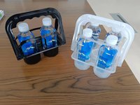 Support de tasse à café en PP personnalisé en gros, 2/4 tasses, noir/transparent, plateau porte-gobelets pour boissons chaudes, porte-gobelets en pulpe, emballage alimentaire à emporter