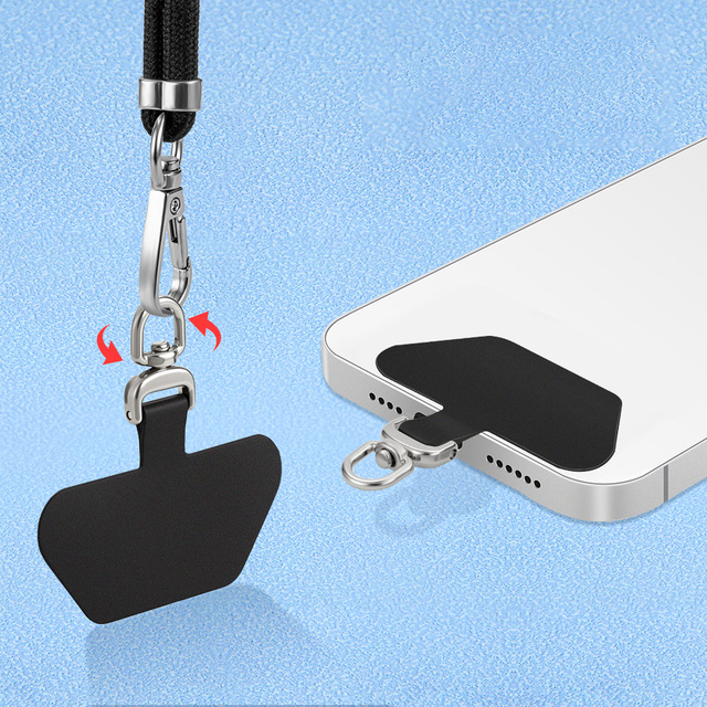 Custom Mobile Phone Strap Lanyard Pad Gasket Durable Universal Tpu Cell Phone Tether Tab Phone Lanyard Rotatable Patch