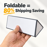 Boîte à lunettes pliable en papier de forme triangulaire personnalisée, écologique, emballage pliable pour lunettes, boîte de rangement, boîte cadeau