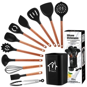 Wholesale 22 PCS Silicone Cooking Utensils Set Heat Resistant Spatula Brush <b>Tongs</b> Kitchen Utensils Gadgets Set - Product Image 1