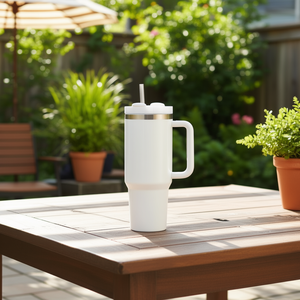 Gobelet isotherme OEM/ODM 40 oz en acier inoxydable avec couvercle et paille pour camping, randonnée, voiture, bureau, cadeau - Product Image 2