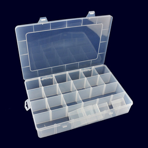 Hộp đựng đồ bằng nhựa trong suốt, thiết kế linh hoạt, đúc khuôn, hình chữ nhật, đựng đồ trang sức, 15 ngăn, xếp chồng được, di động, hiện đại - Product Image 5