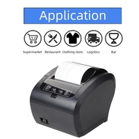 Impresora térmica de recibos POS inalámbrica de 203 dpi para papel de 80 mm