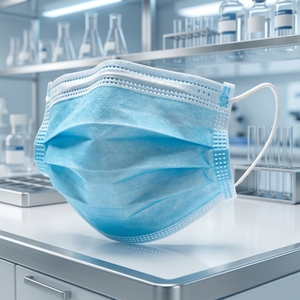 Masques chirurgicaux jetables à 3 plis certifiés Type IIR, dispositif médical de classe I, <span class=keywords><strong>protection</strong></span> respiratoire, certifiés CE, bleus - Product Image 1