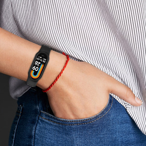 Top mode pour xiaomi <span class=keywords><strong>mi</strong></span> <span class=keywords><strong>band</strong></span> 8 9 caoutchouc multicolore Silicone montre intelligente bracelets ceinture <span class=keywords><strong>Bracelet</strong></span> hommes femmes - Product Image 6
