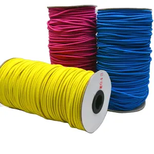 Venta al por mayor tamaño grado colorido cordón elástico Cordón de choque de la cuerda de bungee para prendas de vestir TCCD03