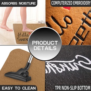 Tapis en fibre <span class=keywords><strong>de</strong></span> coco artificielle en polyester avec impression UV sur mesure, paillasson en faux coco pour la maison - Product Image 6