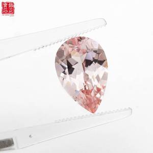 Saphir rose Morgan de laboratoire, taille <span class=keywords><strong>poire</strong></span>, fusionné à la flamme, pierre précieuse en vrac avec certificat AGL pour la fabrication de bijoux faits main - Product Image 2