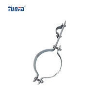 Fabrication professionnelle pôle ligne matériel pôle pince conception personnalisée OEM accepter support de poteau de lampadaire réglable