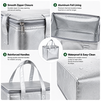 Sacs isothermes classiques écologiques haut de gamme pour plats à emporter, avec doublure en aluminium, grande capacité 30L, sac isotherme fourre-tout avec fermeture éclair