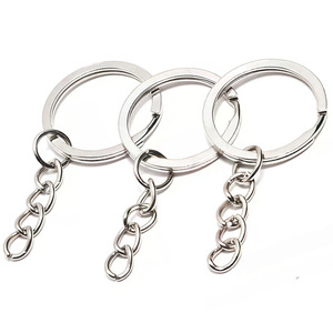Metal Keychain 30mm Round Zinc Alloy Chain Hard Wearing <b>Key</b> <b>Ring</b> <b>Accessory</b> - Product Image 3