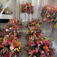 IFG Nouvelles Idées – Centre de Table Floral en Boule de Fleurs Séparées Rose Fuchsia, Orange, Jaune pour Décoration de Mariage