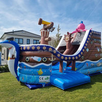 GMY Gonflables Dolphin Octopus Bateau pirate Gonfiabili Maison Gonflable Château gonflable avec toboggan