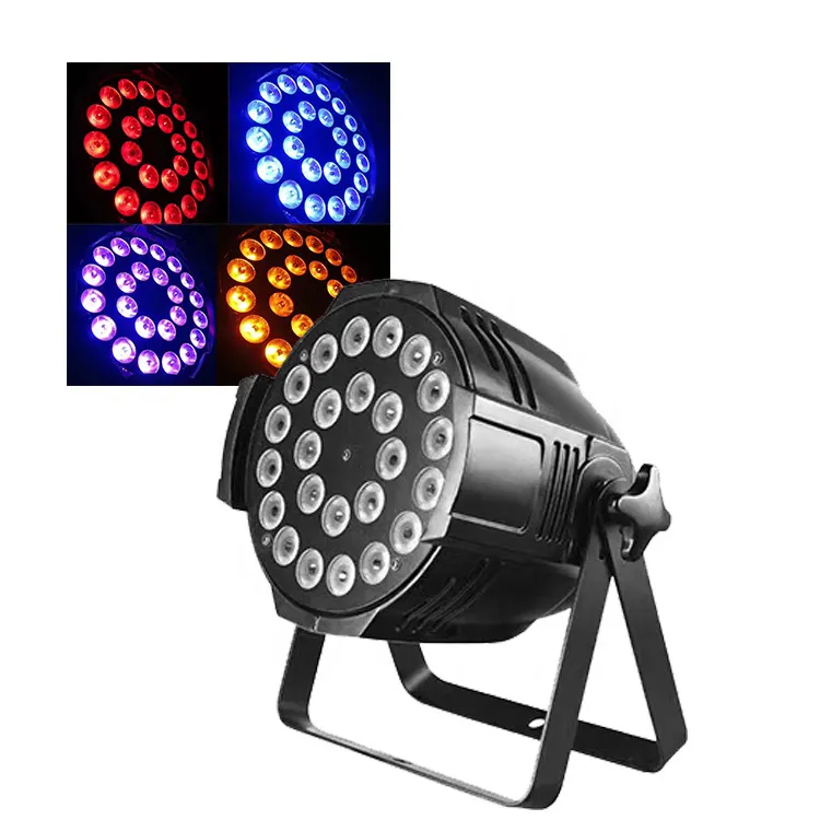 Full Color Power Con Uplight Dmx Control 24X18W Rgbw 5In1 Led Par Light For Dj Event Disco
