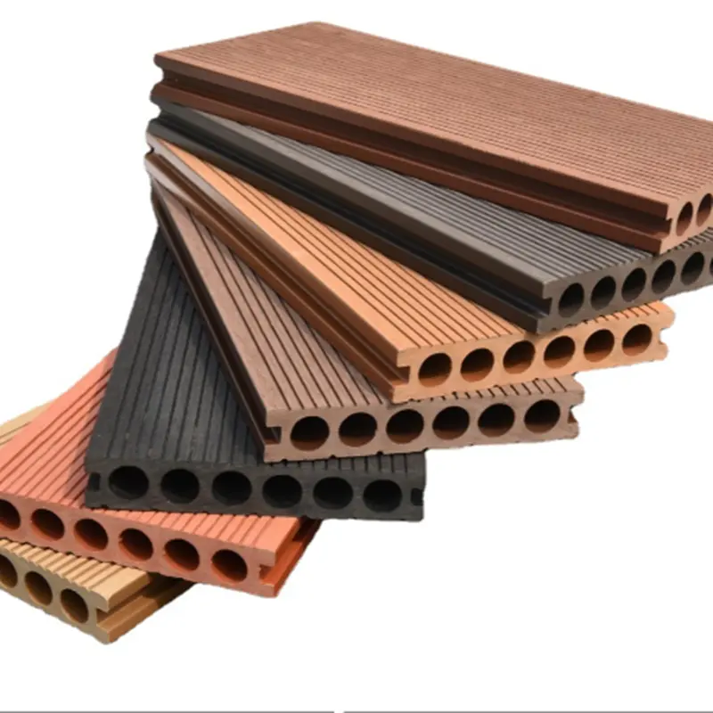 skin-friendly outdoor Wood Plastic composite Deck boards texture flooring cheap artificial hardwood lumber wpc decking Floor