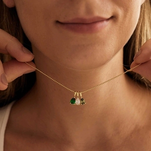 Collar con Colgante de Piedra Natalicia Personalizado, Hipoalergénico, con Certificación CE y RoHS, Diseño de Lágrima, Chapado en Oro de 18k, Joyería Fina para Mujer - Product Image 4