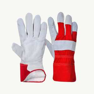 Gants de travail d'hiver résistants au froid Bio Liner, doublure chauffante, cuir de vachette, imperméables, pour entrepôt frigorifique, rouge et gris - Product Image 5