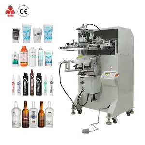 S250 S350 S650 S1000 China semi automatic flat round oval Plastic paper cup bottle semi automatic silk screen printing machine