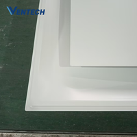Diffuseur de plafond carré en alliage d'aluminium Ventech VSCD-H moderne à 4 voies, installation facile, garantie 1 an, usage bureautique, projet global