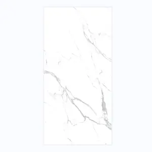 大理石模様のギリシャの白い建築材料セラミックタイル磨かれた艶をかけられた大理石の外観スラブ壁タイル