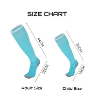 Chaussettes de football personnalisées en gros pour équipes et clubs, respirantes, rembourrées, hautes jusqu'au genou, avec nom, numéro et logo personnalisés, faible MOQ