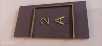 BOYANG Chine Fabricant Numéro de métal Signalisation avec Braille En Acier Inoxydable Numéros de Maison Panneaux de Porte