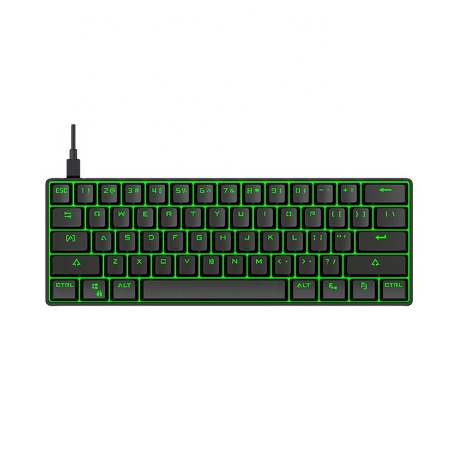 61 Keys Wired Mechanical Gaming Keyboard Mini 60% RGB Backlit Compact USB-C Keyboard for Windows Mac Gaming and Office Use
