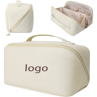 Sac de Cosmétiques Portable en Cuir PU Imperméable de Haute Qualité OEM Sac de Maquillage de Luxe de Voyage Trousse de Toilette pour Femmes