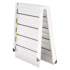 Rampe pliante portable en aluminium léger argenté de 2 m (6,5 pi) à deux sections pour fauteuil roulant et moto, modèle LY-FR9 Pet F, fabriquée en Chine - Product Image 4