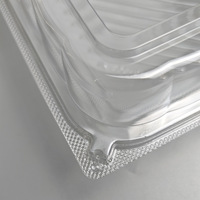 Conteneur alimentaire rectangulaire en plastique PET jetable Fuxin personnalisé, avec couvercle, en matériaux recyclés, gaufrage et revêtement UV, pour boulangerie