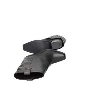 Botas de Media Pantorrilla para Mujer Carmela, Tacón Cuadrado, Cuero Negro - Product Image 6