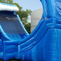 Prix d'usine commercial pas cher grande maison de rebond cavalier gonflable toboggan gonflable en pvc pour enfants