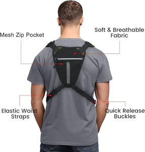 Muestra Gratuita, Chaleco Táctico Personalizado de Alta Calidad para Exteriores, Bolsa de Pecho para Correr con Presilla Frontal, Chalecos Tácticos de Reconocimiento para Airsoft - Product Image 5
