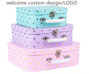Custom LOGO Reusable Cardboard Suitcase Gift <strong>Box</strong> Kids Doll Toys Storage Packaging <strong>Paper</strong> <strong>Box</strong> - Product Image 3